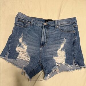 Denim medium wash shorts